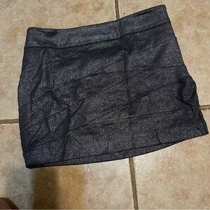 Express Shimmery Black Mini Skirt